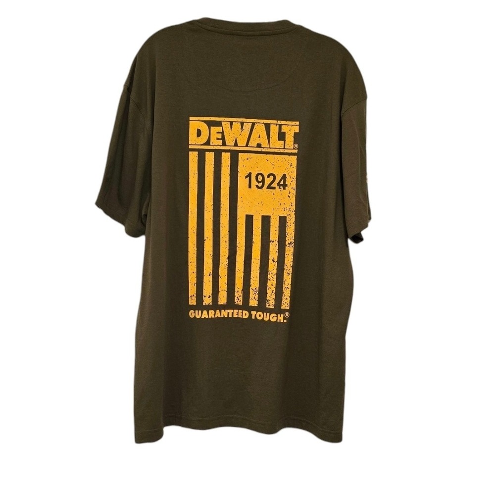 DeWalt Redmond T-Shirt SZ Large Green Graphic Workwear Tee Construction Work DIY